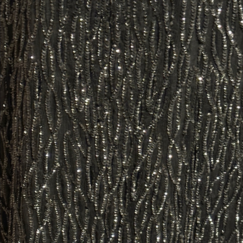 Vintage 90’s Mark & John By Gopal Sequin Dress Black Beaded Open Back Cutout - Picture 9 of 16